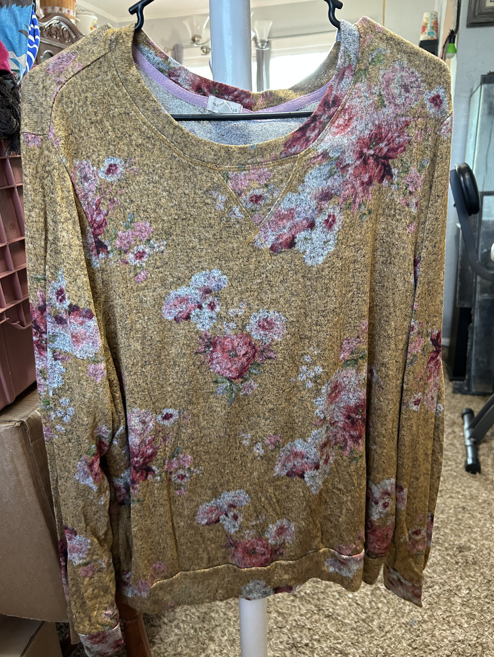 Mason & Belle XXL Floral Print Long Sleeve Sweatshirt